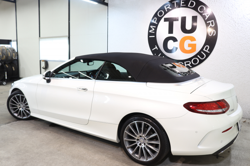 メルセデスベンツ Cクラス C180ｶﾌﾞﾘｵﾚ ｽﾎﾟｰﾂ ﾚｻﾞｰｴｸｽｸﾙｰｼﾌﾞ&ﾚｰﾀﾞｰｾｰﾌﾃｨPKG　ｷｰﾚｽｺﾞｰ 黒本革 ｴｱｽｶｰﾌ HDDﾅﾋﾞTV BT音楽 ﾊﾞｯｸｶﾒﾗ PTS LEDﾗｲﾄ AMGｴｱﾛ&19AW ﾀﾞｲﾅﾐｯｸS 黒幌 9AT　2年保証