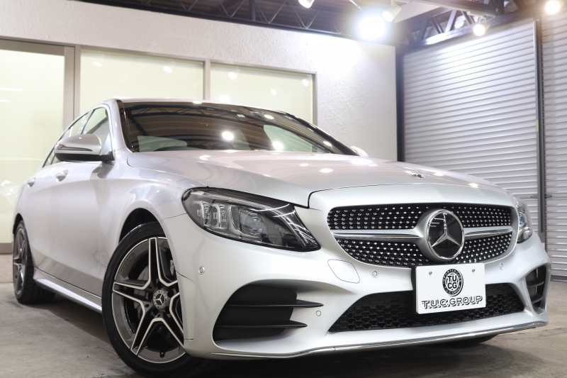 メルセデスベンツ Cクラス C200 AVG AMGﾗｲﾝ ﾚｰﾀﾞｰｾｰﾌﾃｨPKG　BSG搭載 後期 ｷｰﾚｽｺﾞｰ 黒革 HDDﾅﾋﾞTV ｽﾏﾎ連携 ﾊﾞｯｸｶﾒﾗ PTS LEDﾗｲﾄ AMGｴｱﾛ&18AW ﾀﾞｲﾅﾐｯｸS ｴｱｻｽ 9AT　2年保証