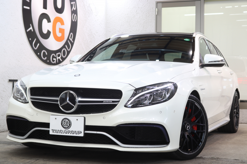 AMG Cクラス C63Sｽﾃｰｼｮﾝﾜｺﾞﾝ ﾚｰﾀﾞｰｾｰﾌﾃｨPKG　ｷｰﾚｽｺﾞｰ 赤/黒本革 ﾊﾟﾉﾗﾏSR ﾍｯﾄﾞｱｯﾌﾟD HDDﾅﾋﾞTV BT音楽 ﾌﾞﾙﾒｽﾀｰ ﾊﾞｯｸｶﾒﾗ PTS LEDﾗｲﾄ 自動Rｹﾞｰﾄ ﾊﾝｽﾞﾌﾘｰA AMG専用装備&ﾁｭｰﾆﾝｸﾞﾀﾞｲﾅﾐｯｸS 7AT　2年保証