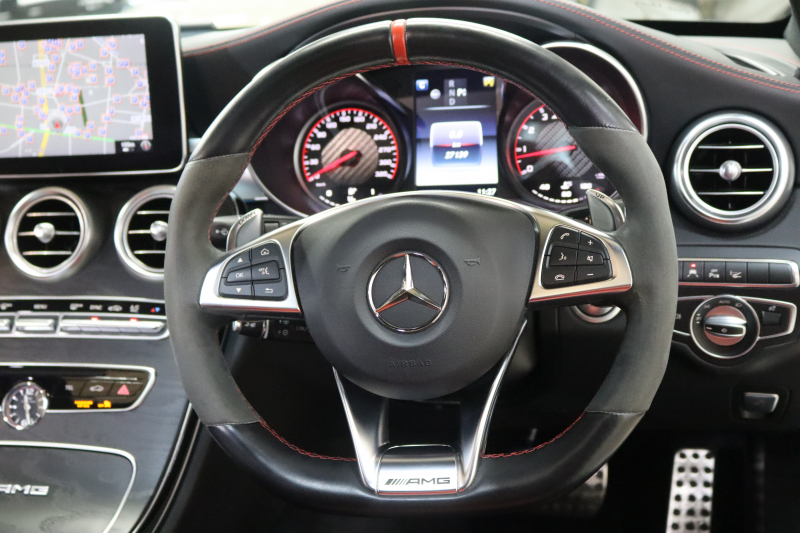 AMG Cクラス C63Sｽﾃｰｼｮﾝﾜｺﾞﾝ ﾚｰﾀﾞｰｾｰﾌﾃｨPKG　ｷｰﾚｽｺﾞｰ 赤/黒本革 ﾊﾟﾉﾗﾏSR ﾍｯﾄﾞｱｯﾌﾟD HDDﾅﾋﾞTV BT音楽 ﾌﾞﾙﾒｽﾀｰ ﾊﾞｯｸｶﾒﾗ PTS LEDﾗｲﾄ 自動Rｹﾞｰﾄ ﾊﾝｽﾞﾌﾘｰA AMG専用装備&ﾁｭｰﾆﾝｸﾞﾀﾞｲﾅﾐｯｸS 7AT　2年保証