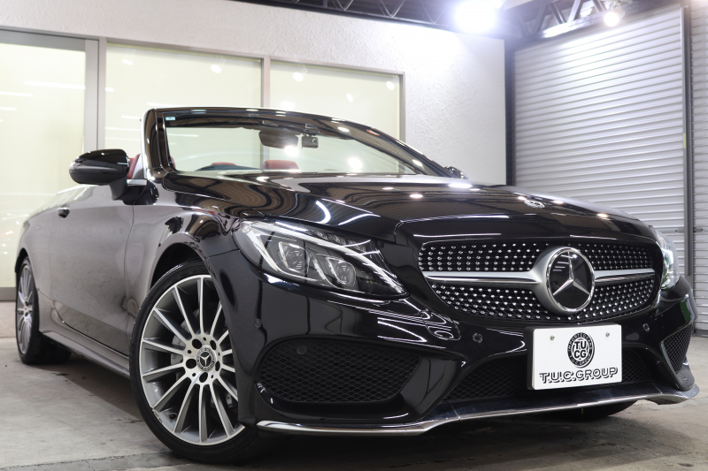 メルセデスベンツ Cクラス C180ｶﾌﾞﾘｵﾚ ｽﾎﾟｰﾂ ﾚｻﾞｰｴｸｽｸﾙｰｼﾌﾞ&ﾚｰﾀﾞｰｾｰﾌﾃｨPKG　1ｵｰﾅｰ ｷｰﾚｽｺﾞｰ 赤本革 ｴｱｽｶｰﾌ HDDﾅﾋﾞTV BT音楽 ﾍｯﾄﾞｱｯﾌﾟD ﾊﾞｯｸｶﾒﾗ PTS LEDﾗｲﾄ AMGｴｱﾛ&19AW ﾀﾞｲﾅﾐｯｸS 赤幌 9AT　2年保証