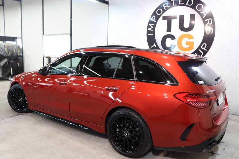 AMG Cクラス C43ｽﾃｰｼｮﾝﾜｺﾞﾝ 4MATIC ｽﾃｰｼｮﾝﾜｺﾞﾝ ﾚｰﾀﾞｰｾｰﾌﾃｨPKG　BSG搭載 MEｺﾈｸﾄ ｷｰﾚｽｺﾞｰ 赤/黒本革 ﾍﾞﾝﾁﾚｰﾀｰ ﾊﾟﾉﾗﾏSR ﾍｯﾄﾞｱｯﾌﾟD MBUXﾅﾋﾞTV&ARﾅﾋﾞ ｽﾏﾎ連携 ﾌﾞﾙﾒｽﾀｰ 360ｶﾒﾗ PTS LEDﾗｲﾄ 自動Rｹﾞｰﾄ AMG専用装備&ﾁｭｰﾆﾝｸﾞ 9AT　2年保証