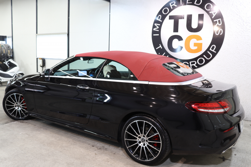 メルセデスベンツ Cクラス C180ｶﾌﾞﾘｵﾚ ｽﾎﾟｰﾂ ﾚｻﾞｰｴｸｽｸﾙｰｼﾌﾞ&ﾚｰﾀﾞｰｾｰﾌﾃｨPKG　後期 MEｺﾈｸﾄ ｷｰﾚｽｺﾞｰ 白本革 赤幌 ｴｱｽｶｰﾌ ﾍｯﾄﾞｱｯﾌﾟD HDDﾅﾋﾞTV ｽﾏﾎ連携 ﾊﾞｯｸｶﾒﾗ PTS LEDﾗｲﾄ AMGｴｱﾛ&19AW ｴｱｻｽ ﾀﾞｲﾅﾐｯｸS 9AT　2年保証