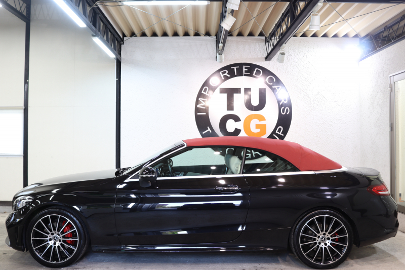 メルセデスベンツ Cクラス C180ｶﾌﾞﾘｵﾚ ｽﾎﾟｰﾂ ﾚｻﾞｰｴｸｽｸﾙｰｼﾌﾞ&ﾚｰﾀﾞｰｾｰﾌﾃｨPKG　後期 MEｺﾈｸﾄ ｷｰﾚｽｺﾞｰ 白本革 赤幌 ｴｱｽｶｰﾌ ﾍｯﾄﾞｱｯﾌﾟD HDDﾅﾋﾞTV ｽﾏﾎ連携 ﾊﾞｯｸｶﾒﾗ PTS LEDﾗｲﾄ AMGｴｱﾛ&19AW ｴｱｻｽ ﾀﾞｲﾅﾐｯｸS 9AT　2年保証