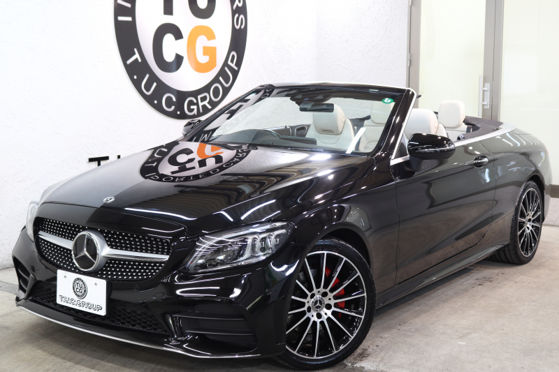 メルセデスベンツ Cクラス C180ｶﾌﾞﾘｵﾚ ｽﾎﾟｰﾂ ﾚｻﾞｰｴｸｽｸﾙｰｼﾌﾞ&ﾚｰﾀﾞｰｾｰﾌﾃｨPKG　後期 MEｺﾈｸﾄ ｷｰﾚｽｺﾞｰ 白本革 赤幌 ｴｱｽｶｰﾌ ﾍｯﾄﾞｱｯﾌﾟD HDDﾅﾋﾞTV ｽﾏﾎ連携 ﾊﾞｯｸｶﾒﾗ PTS LEDﾗｲﾄ AMGｴｱﾛ&19AW ｴｱｻｽ ﾀﾞｲﾅﾐｯｸS 9AT　2年保証