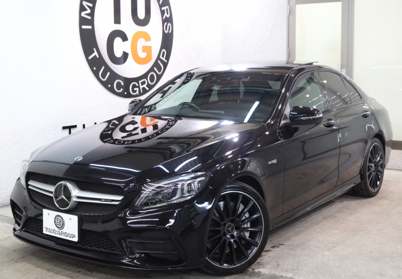 AMG Cクラス C43 4MATIC ﾚｰﾀﾞｰｾｰﾌﾃｨPKG　後期 ｷｰﾚｽｺﾞｰ 黒本革 ﾊﾟﾉﾗﾏSR ﾍｯﾄﾞｱｯﾌﾟD HDDﾅﾋﾞTV ｽﾏﾎ連携 ﾌﾞﾙﾒｽﾀｰ ﾊﾞｯｸｶﾒﾗ PTS LEDﾗｲﾄ 自動ﾄﾗﾝｸ ﾊﾝｽﾞﾌﾘｰA AMG専用装備&ﾁｭｰﾆﾝｸﾞﾀﾞｲﾅﾐｯｸS 9AT　2年保証