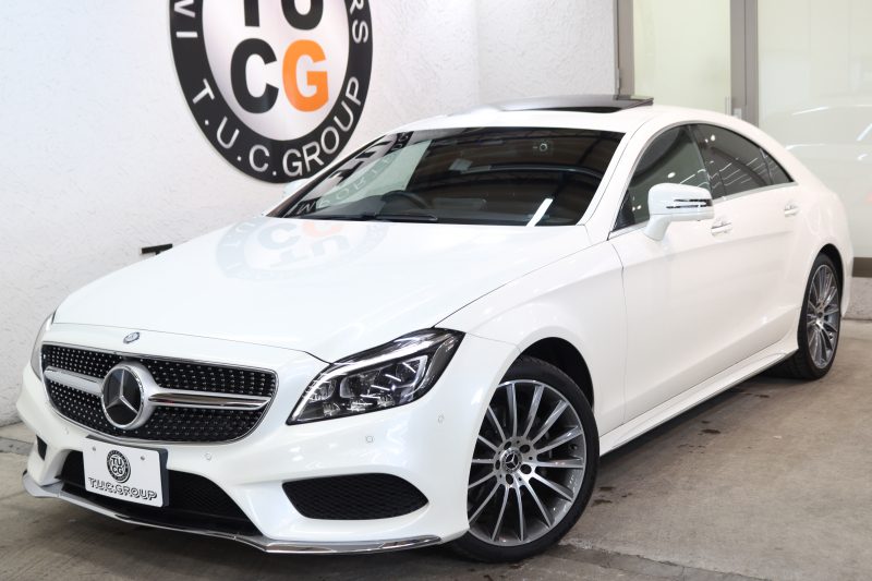 メルセデスベンツ CLS CLS220d AMGﾗｲﾝ ﾚｰﾀﾞｰｾｰﾌﾃｨPKG　後期 ｷｰﾚｽｺﾞｰ 黒本革 ｻﾝﾙｰﾌ HDDﾅﾋﾞTV&ｷｬﾝｾﾗｰ ｽﾏﾎ連携 360ｶﾒﾗ PTS LEDﾗｲﾄ AMGｴｱﾛ&19AW ｴｱｻｽ 7AT　2年保証