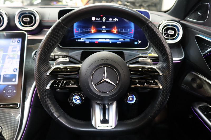 AMG Cクラス C43 4MATIC ｽﾃｰｼｮﾝﾜｺﾞﾝ ﾚｰﾀﾞｰｾｰﾌﾃｨPKG　BSG搭載 1ｵｰﾅｰ ｷｰﾚｽｺﾞｰ 黒本革 ﾍﾞﾝﾁﾚｰﾀｰ ﾊﾟﾉﾗﾏSR ﾍｯﾄﾞｱｯﾌﾟD MBUXﾅﾋﾞTV&ARﾅﾋﾞ ｽﾏﾎ連携 ﾌﾞﾙﾒｽﾀｰ 360ｶﾒﾗ PTS LEDﾗｲﾄ 自動ﾄﾗﾝｸ AMG専用装備&ﾁｭｰﾆﾝｸﾞﾀﾞｲﾅﾐｯｸS 9AT　2年保証