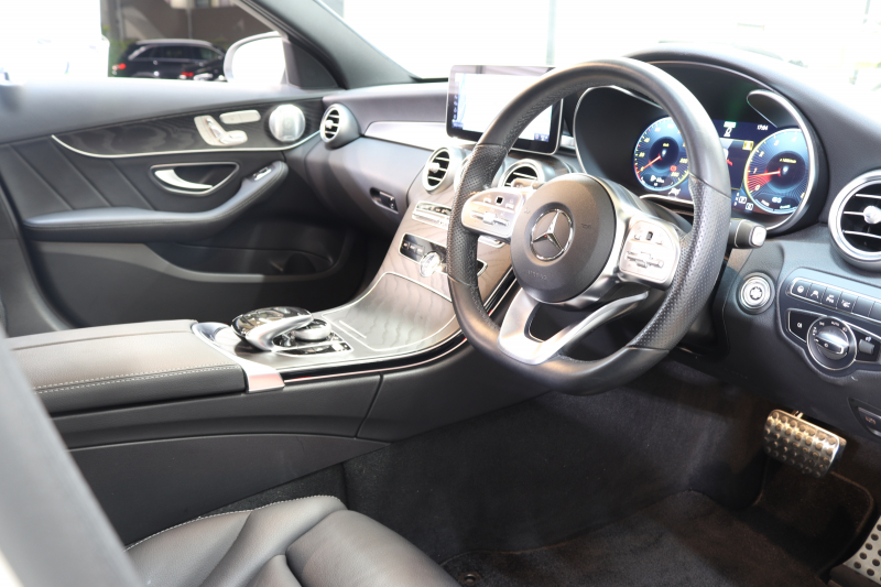 メルセデスベンツ Cクラス C200 AVG AMGﾗｲﾝ ﾚｻﾞｰｴｸｽｸﾙｰｼﾌﾞ&ﾚｰﾀﾞｰｾｰﾌﾃｨPKG　BSG搭載 後期 1ｵｰﾅｰ MEｺﾈｸﾄ ｷｰﾚｽｺﾞｰ 黒本革 ﾍｯﾄﾞｱｯﾌﾟD HDDﾅﾋﾞTV ｽﾏﾎ連携 ﾌﾞﾙﾒｽﾀｰ ﾊﾞｯｸｶﾒﾗ PTS LEDﾗｲﾄ 自動ﾄﾗﾝｸ ﾊﾝｽﾞﾌﾘｰA AMGｴｱﾛ&18AW ｴｱｻｽ 9AT　2年保証