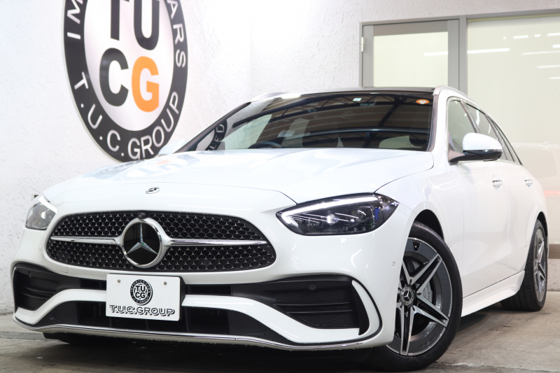 メルセデスベンツ Cクラス C220d ｽﾃｰｼｮﾝﾜｺﾞﾝ AVG AMGﾗｲﾝ ﾚｻﾞｰｴｸｽｸﾙｰｼﾌﾞ&ﾚｰﾀﾞｰｾｰﾌﾃｨPKG　ISG搭載 1ｵｰﾅｰ ｷｰﾚｽｺﾞｰ 黒本革 ﾊﾟﾉﾗﾏSR ﾍｯﾄﾞｱｯﾌﾟD MBUXﾅﾋﾞTV&ARﾅﾋﾞ ｽﾏﾎ連携 360ｶﾒﾗ PTS LEDﾗｲﾄ 自動Rｹﾞｰﾄ AMGｴｱﾛ&18AW 9AT　新車保証継承可