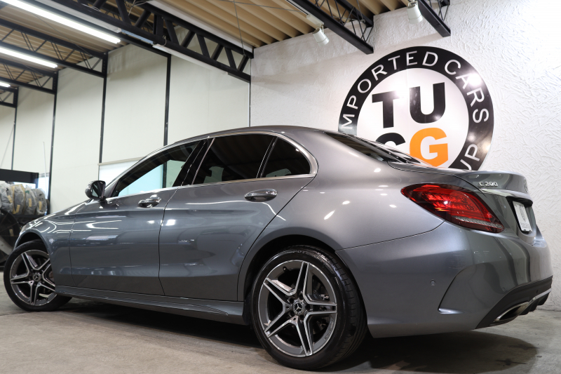 メルセデスベンツ Cクラス C200 AVG AMGﾗｲﾝ ﾚｰﾀﾞｰｾｰﾌﾃｨPKG　BSG搭載 後期 ｷｰﾚｽｺﾞｰ 黒革 HDDﾅﾋﾞTV ｽﾏﾎ連携 ﾊﾞｯｸｶﾒﾗ PTS LEDﾗｲﾄ AMGｴｱﾛ&18AW ﾀﾞｲﾅﾐｯｸS ｴｱｻｽ 9AT 希少色ｾﾚﾅｲﾄｸﾞﾚｰ　2年保証