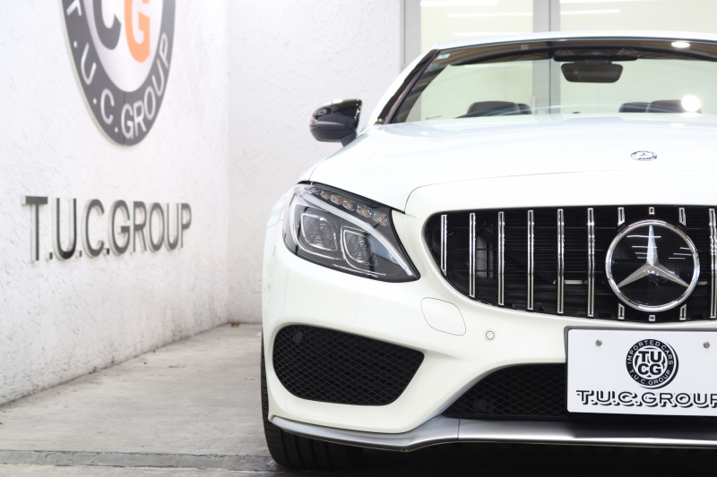 AMG Cクラス C43 4MATIC ｶﾌﾞﾘｵﾚ ﾚｰﾀﾞｰｾｰﾌﾃｨPKG　ｷｰﾚｽｺﾞｰ 黒本革 ｴｱｽｶｰﾌ HDDﾅﾋﾞTV BT音楽 ﾌﾞﾙﾒｽﾀｰ ﾊﾞｯｸｶﾒﾗ PTS LEDﾗｲﾄ AMG専用装備&ﾁｭｰﾆﾝｸﾞ 黒幌 9AT　2年保証