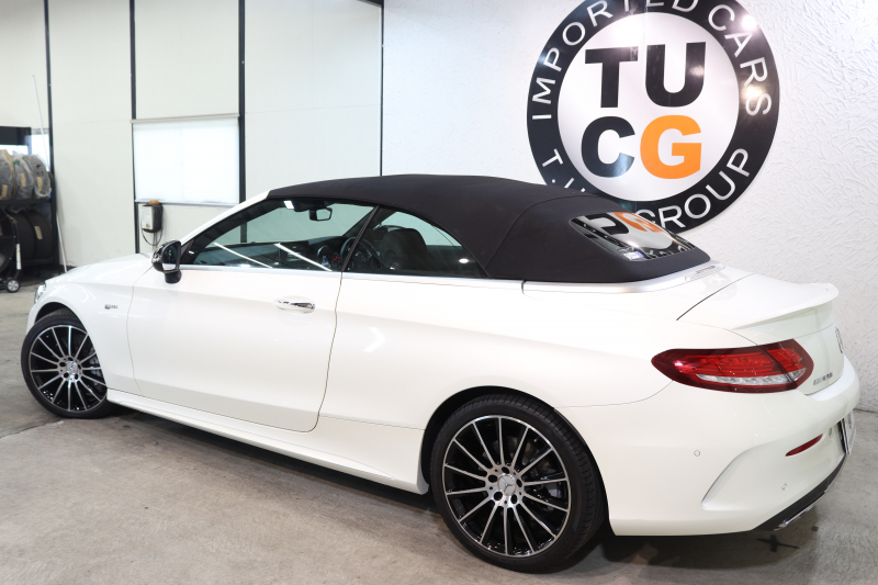 AMG Cクラス C43 4MATIC ｶﾌﾞﾘｵﾚ ﾚｰﾀﾞｰｾｰﾌﾃｨPKG　ｷｰﾚｽｺﾞｰ 黒本革 ｴｱｽｶｰﾌ HDDﾅﾋﾞTV BT音楽 ﾌﾞﾙﾒｽﾀｰ ﾊﾞｯｸｶﾒﾗ PTS LEDﾗｲﾄ AMG専用装備&ﾁｭｰﾆﾝｸﾞ 黒幌 9AT　2年保証