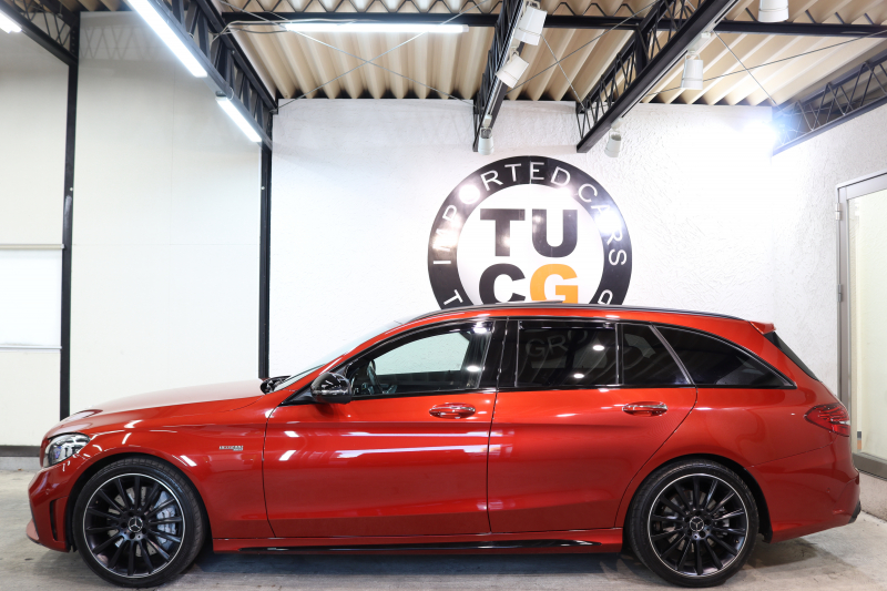 AMG Cクラス C43 4MATIC ｽﾃｰｼｮﾝﾜｺﾞﾝ ﾚｰﾀﾞｰｾｰﾌﾃｨPKG　後期 ｷｰﾚｽｺﾞｰ 黒本革 ﾊﾟﾉﾗﾏSR ﾍｯﾄﾞｱｯﾌﾟD HDDﾅﾋﾞTV ｽﾏﾎ連携 ﾌﾞﾙﾒｽﾀｰ ﾊﾞｯｸｶﾒﾗ PTS LEDﾗｲﾄ 自動Rｹﾞｰﾄ ﾊﾝｽﾞﾌﾘｰA AMG専用装備&ﾁｭｰﾆﾝｸﾞ 9AT　2年保証