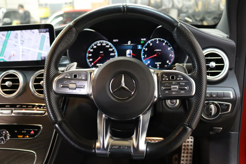 AMG Cクラス C43 4MATIC ｽﾃｰｼｮﾝﾜｺﾞﾝ ﾚｰﾀﾞｰｾｰﾌﾃｨPKG　後期 ｷｰﾚｽｺﾞｰ 黒本革 ﾊﾟﾉﾗﾏSR ﾍｯﾄﾞｱｯﾌﾟD HDDﾅﾋﾞTV ｽﾏﾎ連携 ﾌﾞﾙﾒｽﾀｰ ﾊﾞｯｸｶﾒﾗ PTS LEDﾗｲﾄ 自動Rｹﾞｰﾄ ﾊﾝｽﾞﾌﾘｰA AMG専用装備&ﾁｭｰﾆﾝｸﾞ 9AT　2年保証