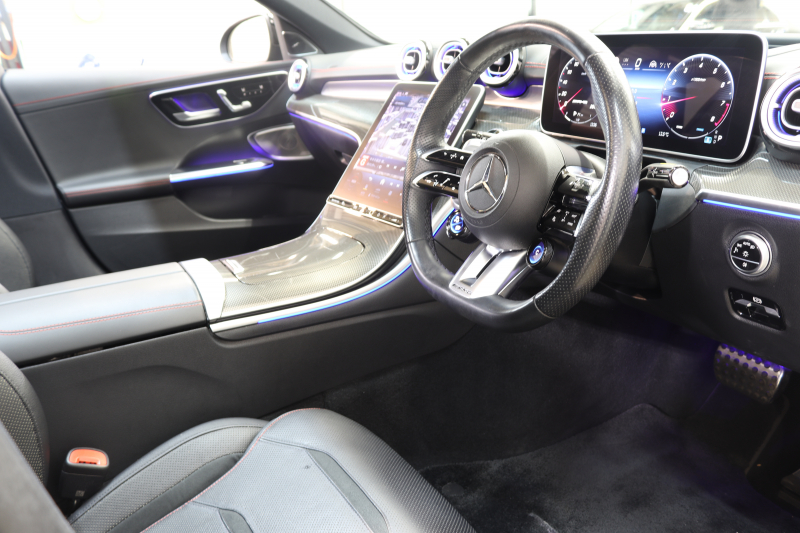 AMG Cクラス C43 4MATIC ｽﾃｰｼｮﾝﾜｺﾞﾝ AMGﾅｲﾄ&ﾚｰﾀﾞｰｾｰﾌﾃｨPKG　BSG搭載 1ｵｰﾅｰ ｷｰﾚｽｺﾞｰ 黒本革 ﾍﾞﾝﾁﾚｰﾀｰ ﾊﾟﾉﾗﾏSR HUD MBUXﾅﾋﾞTV&ARﾅﾋﾞ ｽﾏﾎ連携 ﾌﾞﾙﾒｽﾀｰ 360ｶﾒﾗ PTS LEDﾗｲﾄ 自動Rｹﾞｰﾄ AMG専用装備&ﾁｭｰﾆﾝｸﾞ ﾘｱｱｸｽﾙｽﾃｱ 9AT 希少色　2年保証