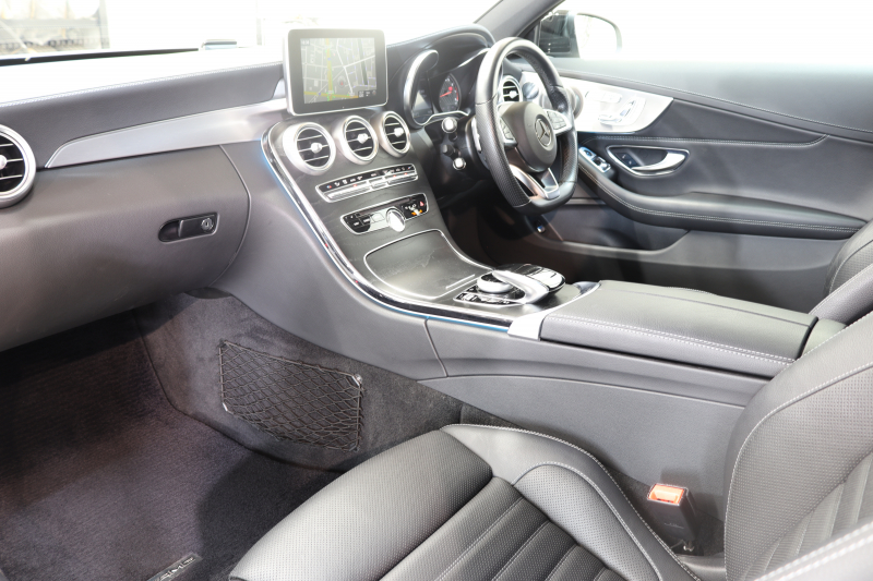 AMG Cクラス C43 4MATICｸｰﾍﾟ ﾚｰﾀﾞｰｾｰﾌﾃｨPKG　ｷｰﾚｽｺﾞｰ 黒本革 ﾍｯﾄﾞｱｯﾌﾟD HDDﾅﾋﾞTV BT音楽 ﾊﾞｯｸｶﾒﾗ PTS LEDﾗｲﾄ 自動ﾄﾗﾝｸ ﾊﾝｽﾞﾌﾘｰA AMG専用装備&ﾁｭｰﾆﾝｸﾞﾀﾞｲﾅﾐｯｸｾﾚｸﾄ 9AT　2年保証