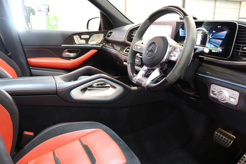 AMG GLE GLE53 4MATIC+AMGｲﾝﾃﾘｱｶｰﾎﾞﾝ&ﾚｰﾀﾞｰｾｰﾌﾃｨPKG　ISG搭載 1ｵｰﾅｰ MEｺﾈｸﾄ ｷｰﾚｽｺﾞｰ 黒/赤本革 ﾍﾞﾝﾁﾚｰﾀｰ ﾊﾟﾉﾗﾏSR HUD MBUXﾅﾋﾞTV BT音楽 ﾌﾞﾙﾒｽﾀｰ 360ｶﾒﾗ PTS LEDﾗｲﾄ 自動Rｹﾞｰﾄ ﾊﾝｽﾞﾌﾘｰA AMGｴｱﾛ&21AW ﾜｲﾔﾚｽ充電 9AT　2年保証