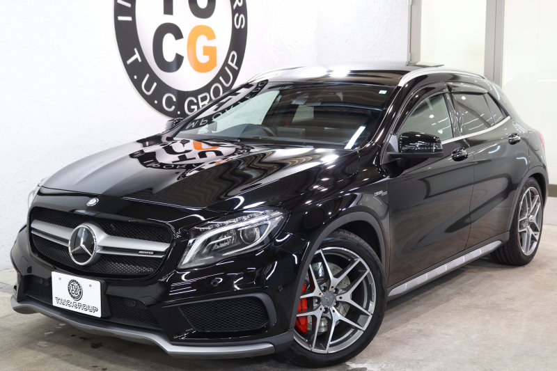 AMG GLA GLA45 4MATIC ﾚｰﾀﾞｰｾｰﾌﾃｨPKG　中期 ｷｰﾚｽｺﾞｰ 黒本革 ﾊﾟﾉﾗﾏSR HDDﾅﾋﾞTV ｽﾏﾎ連携 ﾊﾞｯｸｶﾒﾗ PTS ｷｾﾉﾝ 自動Rｹﾞｰﾄ AMG専用装備&ﾁｭｰﾆﾝｸﾞ 7AT　2年保証