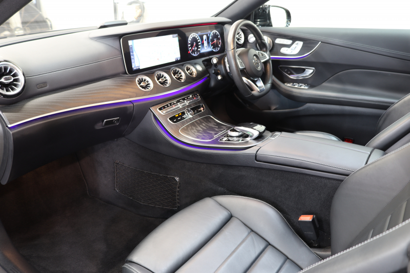 メルセデスベンツ Eクラス E200ｸｰﾍﾟ ｽﾎﾟｰﾂ ﾚｻﾞｰ&ﾚｰﾀﾞｰｾｰﾌﾃｨPKG　ｷｰﾚｽｺﾞｰ 黒本革 ﾊﾟﾉﾗﾏSR ﾍｯﾄﾞｱｯﾌﾟD HDDﾅﾋﾞTV ｽﾏﾎ連携 ﾌﾞﾙﾒｽﾀｰ 360ｶﾒﾗ PTS LEDﾗｲﾄ AMGｴｱﾛ&19AW ﾀﾞｲﾅﾐｯｸS 9AT　2年保証