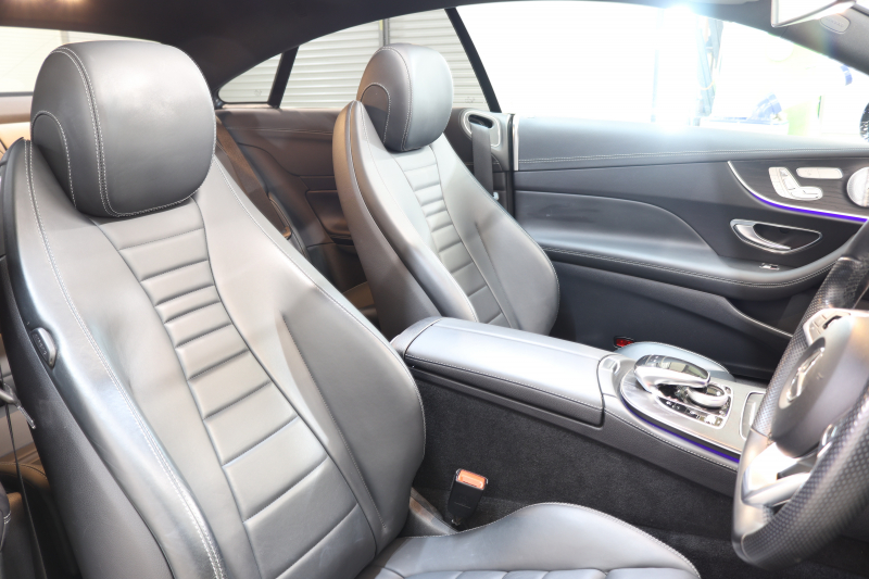 メルセデスベンツ Eクラス E200ｸｰﾍﾟ ｽﾎﾟｰﾂ ﾚｻﾞｰ&ﾚｰﾀﾞｰｾｰﾌﾃｨPKG　ｷｰﾚｽｺﾞｰ 黒本革 ﾊﾟﾉﾗﾏSR ﾍｯﾄﾞｱｯﾌﾟD HDDﾅﾋﾞTV ｽﾏﾎ連携 ﾌﾞﾙﾒｽﾀｰ 360ｶﾒﾗ PTS LEDﾗｲﾄ AMGｴｱﾛ&19AW ﾀﾞｲﾅﾐｯｸS 9AT　2年保証