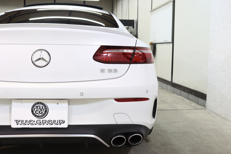 AMG Eクラス E53 4MATIC+ ｸｰﾍﾟ ｴｸｽｸﾙｰｼﾌﾞ&ﾚｰﾀﾞｰｾｰﾌﾃｨPKG　ISG搭載 後期 ｷｰﾚｽｺﾞｰ 黒本革 ﾍﾞﾝﾁﾚｰﾀｰ ﾊﾟﾉﾗﾏSR ﾍｯﾄﾞｱｯﾌﾟD MBUXﾅﾋﾞTV ｽﾏﾎ連携 ﾌﾞﾙﾒｽﾀｰ 360ｶﾒﾗ PTS LEDﾗｲﾄ ﾊﾝｽﾞﾌﾘｰA AMG専用装備&ﾁｭｰﾆﾝｸﾞ ﾜｲﾔﾚｽ充電 9AT　2年保証