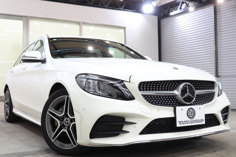 メルセデスベンツ Cクラス C220dｽﾃｰｼｮﾝﾜｺﾞﾝ AVG AMGﾗｲﾝ ﾚｻﾞｰｴｸｽｸﾙｰｼﾌﾞ&ﾚｰﾀﾞｰｾｰﾌﾃｨPKG　後期 MEｺﾈｸﾄ ｷｰﾚｽｺﾞｰ 黒本革 HDDﾅﾋﾞTV HUD ﾌﾞﾙﾒｽﾀｰ ｽﾏﾎ連携 ﾊﾞｯｸｶﾒﾗ PTS LEDﾗｲﾄ AMGｴｱﾛ&18AW ﾊﾝｽﾞﾌﾘｰA ﾀﾞｲﾅﾐｯｸS ｴｱｻｽ 9AT　2年保証