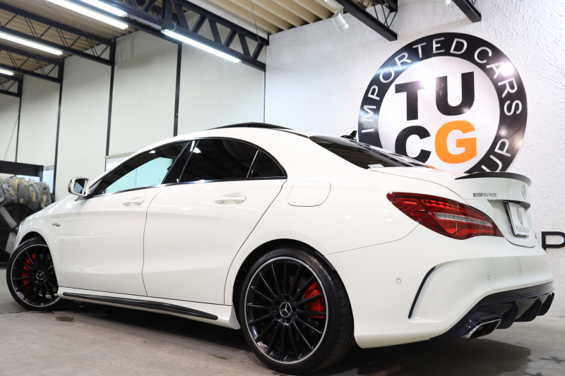 AMG CLAクラス CLA45 4MATIC ﾚｰﾀﾞｰｾｰﾌﾃｨPKG　後期 ｷｰﾚｽｺﾞｰ 黒本革 ﾊﾟﾉﾗﾏSR HDDﾅﾋﾞTV&ｷｬﾝｾﾗｰ ｽﾏﾎ連携 BT音楽 ﾊﾞｯｸｶﾒﾗ PTS LEDﾗｲﾄ AMGｴｱﾛ&19AW ﾄﾗﾝｸﾘｯﾄﾞｽﾎﾟｲﾗｰ AMG専用装備&ﾁｭｰﾆﾝｸﾞ ﾀﾞｲﾅﾐｯｸｾﾚｸﾄ　2年保証