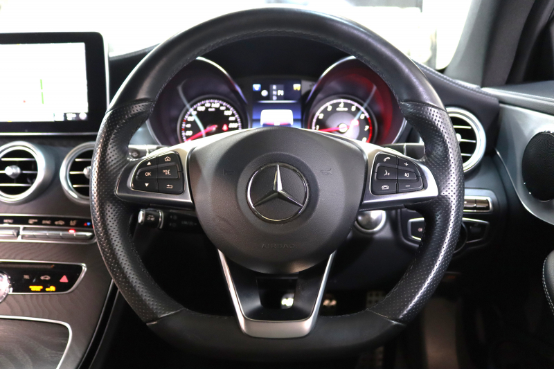 メルセデスベンツ Cクラス C180ｸｰﾍﾟ ｽﾎﾟｰﾂ ﾚｰﾀﾞｰｾｰﾌﾃｨPKG　ｷｰﾚｽｺﾞｰ 黒革 HDDﾅﾋﾞTV BT音楽 ﾊﾞｯｸｶﾒﾗ PTS LEDﾗｲﾄ AMGｴｱﾛ&18AW ﾀﾞｲﾅﾐｯｸｾﾚｸﾄ　2年保証