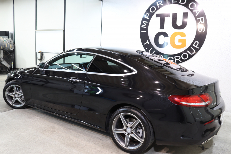 メルセデスベンツ Cクラス C180ｸｰﾍﾟ ｽﾎﾟｰﾂ ﾚｰﾀﾞｰｾｰﾌﾃｨPKG　ｷｰﾚｽｺﾞｰ 黒革 HDDﾅﾋﾞTV BT音楽 ﾊﾞｯｸｶﾒﾗ PTS LEDﾗｲﾄ AMGｴｱﾛ&18AW ﾀﾞｲﾅﾐｯｸｾﾚｸﾄ　2年保証