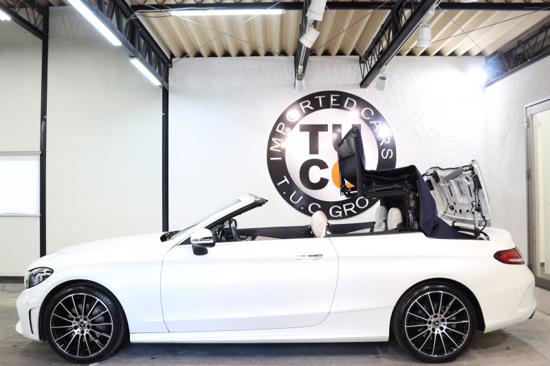 メルセデスベンツ Cクラス C180ｶﾌﾞﾘｵﾚ ｽﾎﾟｰﾂ ﾚｻﾞｰｴｸｽｸﾙｰｼﾌﾞ&ﾚｰﾀﾞｰｾｰﾌﾃｨPKG　後期最終 ｷｰﾚｽｺﾞｰ 白本革 ｴｱｽｶｰﾌ 青幌 ﾍｯﾄﾞｱｯﾌﾟD HDDﾅﾋﾞTV ｽﾏﾎ連携 ﾊﾞｯｸｶﾒﾗ PTS LEDﾗｲﾄ AMGｴｱﾛ&19AW ｴｱｻｽ 9AT　2年保証