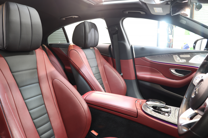 メルセデスベンツ CLS CLS450 4MATIC ｽﾎﾟｰﾂ ｴｸｽｸﾙｰｼﾌﾞ&ﾚｰﾀﾞｰｾｰﾌﾃｨPKG　ISG搭載 1ｵｰﾅｰ ｷｰﾚｽｺﾞｰ 赤/黒本革 ﾍﾞﾝﾁﾚｰﾀｰ ｻﾝﾙｰﾌ ﾍｯﾄﾞｱｯﾌﾟD HDDﾅﾋﾞTV ｽﾏﾎ連携 ﾌﾞﾙﾒｽﾀｰ 360ｶﾒﾗ PTS LEDﾗｲﾄ ﾊﾝｽﾞﾌﾘｰA AMGｴｱﾛ&19AW ｴｱｻｽ 9AT　2年保証