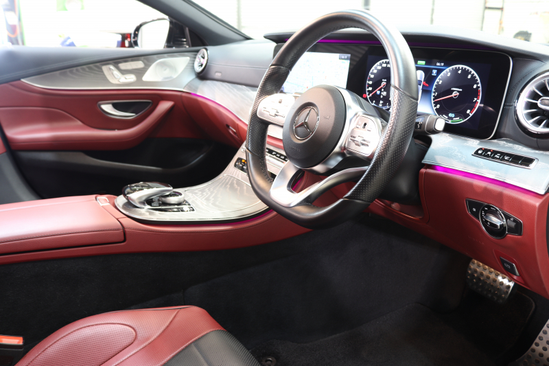 メルセデスベンツ CLS CLS450 4MATIC ｽﾎﾟｰﾂ ｴｸｽｸﾙｰｼﾌﾞ&ﾚｰﾀﾞｰｾｰﾌﾃｨPKG　ISG搭載 1ｵｰﾅｰ ｷｰﾚｽｺﾞｰ 赤/黒本革 ﾍﾞﾝﾁﾚｰﾀｰ ｻﾝﾙｰﾌ ﾍｯﾄﾞｱｯﾌﾟD HDDﾅﾋﾞTV ｽﾏﾎ連携 ﾌﾞﾙﾒｽﾀｰ 360ｶﾒﾗ PTS LEDﾗｲﾄ ﾊﾝｽﾞﾌﾘｰA AMGｴｱﾛ&19AW ｴｱｻｽ 9AT　2年保証