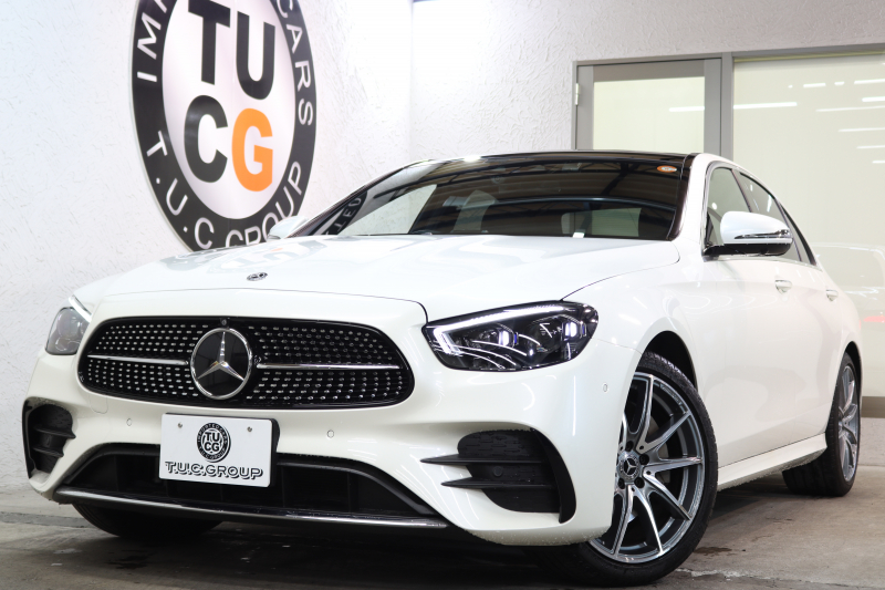 メルセデスベンツ Eクラス E300 ｽﾎﾟｰﾂ ｴｸｽｸﾙｰｼﾌﾞ&ﾚｰﾀﾞｰｾｰﾌﾃｨPKG　後期 MEｺﾈｸﾄ ｷｰﾚｽｺﾞｰ 黒本革 ﾊﾟﾉﾗﾏSR ﾍｯﾄﾞｱｯﾌﾟD MBUXﾅﾋﾞTV ｽﾏﾎ連携 ﾌﾞﾙﾒｽﾀｰ 360ｶﾒﾗ PTS LEDﾗｲﾄ 自動ﾄﾗﾝｸ AMGｴｱﾛ&19AW ﾀﾞｲﾅﾐｯｸS ｴｱｻｽ 9AT　2年保証