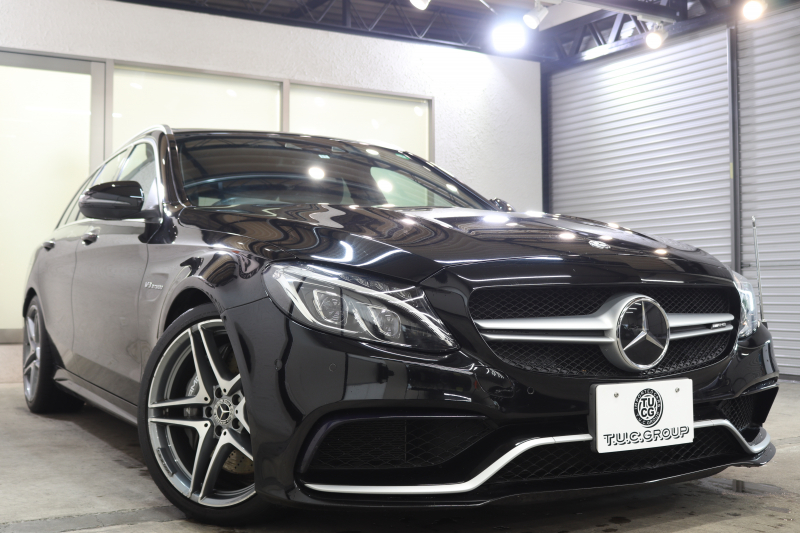 AMG Cクラス C63ｽﾃｰｼｮﾝﾜｺﾞﾝ ﾚｰﾀﾞｰｾｰﾌﾃｨPKG　ｷｰﾚｽｺﾞｰ 黒本革 ﾊﾟﾉﾗﾏSR ﾍｯﾄﾞｱｯﾌﾟD HDDﾅﾋﾞTV BT音楽 ﾌﾞﾙﾒｽﾀｰ ﾊﾞｯｸｶﾒﾗ PTS LEDﾗｲﾄ ﾊﾝｽﾞﾌﾘｰA AMG専用装備&ﾁｭｰﾆﾝｸﾞﾀﾞｲﾅﾐｯｸｾﾚｸﾄ　2年保証