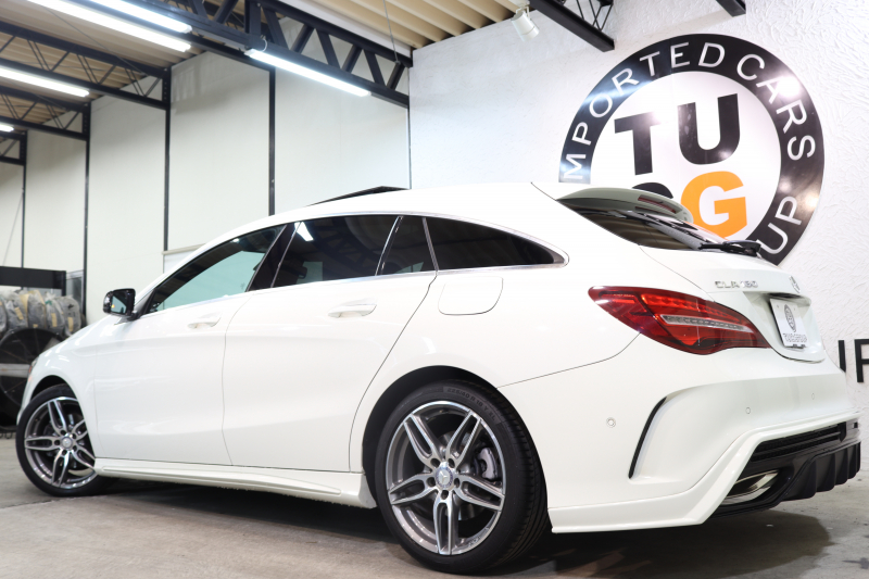 メルセデスベンツ CLAクラス CLA180ｼｭｰﾃｨﾝｸﾞﾌﾞﾚｰｸ ｽﾎﾟｰﾂ AMGﾚｻﾞｰｴｸｽｸﾙｰｼﾌﾞ&ﾚｰﾀﾞｰｾｰﾌﾃｨPKG　後期 ｷｰﾚｽｺﾞｰ 黒本革 ﾊﾟﾉﾗﾏSR HDDﾅﾋﾞTV&ｷｬﾝｾﾗｰ ｽﾏﾎ連携 harman/kardon ﾊﾞｯｸｶﾒﾗ PTS LEDﾗｲﾄ 自動Rｹﾞｰﾄ ﾊﾝｽﾞﾌﾘｰA AMGｴｱﾛ&18AW 7AT　2年保証