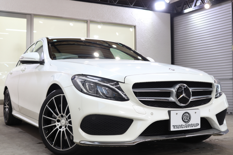 メルセデスベンツ Cクラス C250 ｽﾎﾟｰﾂ ﾚｻﾞｰｴｸｽｸﾙｰｼﾌﾞ&ﾚｰﾀﾞｰｾｰﾌﾃｨPKG ｷｰﾚｽｺﾞｰ 黒本革 HUD HDDﾅﾋﾞTV ﾌﾞﾙﾒｽﾀ BT音楽 ﾊﾞｯｸｶﾒﾗ PTS LEDﾗｲﾄ 自動ﾄﾗﾝｸ ｴｱﾊﾞﾗﾝｽPKG AMGｴｱﾛ&18AW ｴｱｻｽ　2年保証