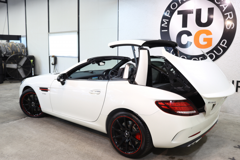 AMG SLC SLC43 ﾚｯﾄﾞｱｰﾄｴﾃﾞｨｼｮﾝ ﾚｰﾀﾞｰｾｰﾌﾃｨPKG　特別仕様車 1ｵｰﾅｰ ｷｰﾚｽｺﾞｰ 黒/銀本革 ｴｱｽｶｰﾌ ﾏｼﾞｯｸｽｶｲR HDDﾅﾋﾞTV&ｷｬﾝｾﾗｰ ｽﾏﾎ連携 harman/kardon ﾊﾞｯｸｶﾒﾗ PTS LEDﾗｲﾄ ﾚｯﾄﾞｱｸｾﾝﾄﾊﾟｰﾂ AMG専用装備&ﾁｭｰﾆﾝｸﾞ 9AT　2年保証