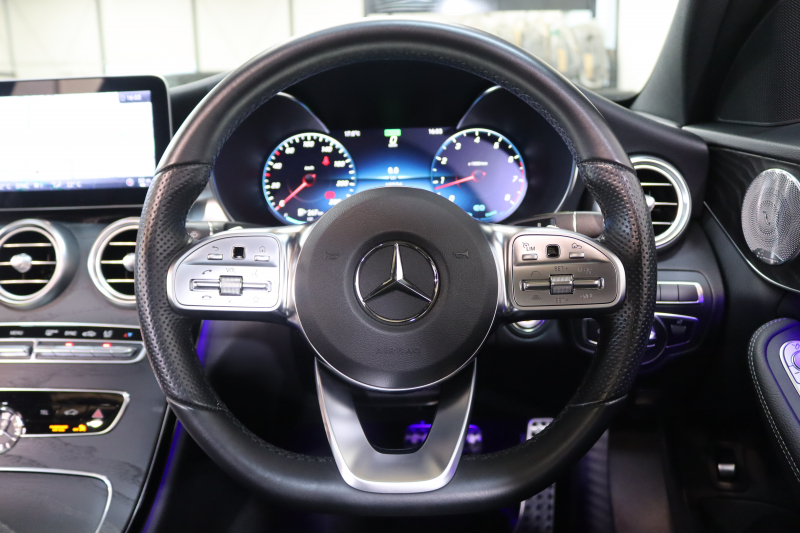 メルセデスベンツ Cクラス C200 AVG AMGﾗｲﾝ ﾚｻﾞｰｴｸｽｸﾙｰｼﾌﾞ&ﾚｰﾀﾞｰｾｰﾌﾃｨPKG　BSG搭載 後期 ｷｰﾚｽｺﾞｰ 黒本革 ﾊﾟﾉﾗﾏSR ﾍｯﾄﾞｱｯﾌﾟD HDDﾅﾋﾞTV ｽﾏﾎ連携 ﾌﾞﾙﾒｽﾀｰ ﾊﾞｯｸｶﾒﾗ PTS LEDﾗｲﾄ ﾊﾝｽﾞﾌﾘｰA AMGｴｱﾛ&18AW ｴｱｻｽ 9AT　2年保証