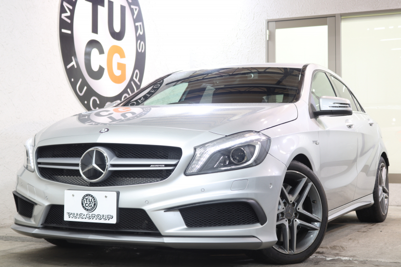 AMG Aクラス A45 4MATIC AMGｴｸｽｸﾙｰｼﾌﾞ&ﾚｰﾀﾞｰｾｰﾌﾃｨPKG　黒本革 ｼｰﾄﾋｰﾀｰ HDDﾅﾋﾞTV BT音楽 ﾊﾞｯｸｶﾒﾗ PTS ｷｾﾉﾝ AMG専用装備&ﾁｭｰﾆﾝｸﾞ 7AT　2年保証