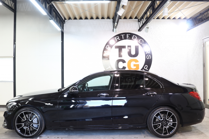 AMG Cクラス C43 4MATIC ｴｸｽｸﾙｰｼﾌﾞ&ﾚｰﾀﾞｰｾｰﾌﾃｨPKG　中期 ｷｰﾚｽｺﾞｰ 黒本革 ﾍｯﾄﾞｱｯﾌﾟD HDDﾅﾋﾞTV BT音楽 ﾌﾞﾙﾒｽﾀｰ ﾊﾞｯｸｶﾒﾗ PTS LEDﾗｲﾄ ﾊﾝｽﾞﾌﾘｰA AMG専用装備&ﾁｭｰﾆﾝｸﾞ 9AT　2年保証