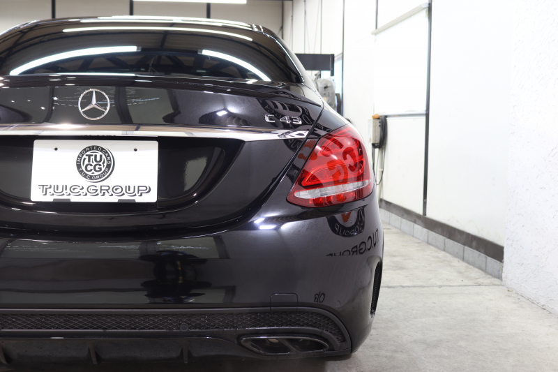 AMG Cクラス C43 4MATIC ｴｸｽｸﾙｰｼﾌﾞ&ﾚｰﾀﾞｰｾｰﾌﾃｨPKG　中期 ｷｰﾚｽｺﾞｰ 黒本革 ﾍｯﾄﾞｱｯﾌﾟD HDDﾅﾋﾞTV BT音楽 ﾌﾞﾙﾒｽﾀｰ ﾊﾞｯｸｶﾒﾗ PTS LEDﾗｲﾄ ﾊﾝｽﾞﾌﾘｰA AMG専用装備&ﾁｭｰﾆﾝｸﾞ 9AT　2年保証