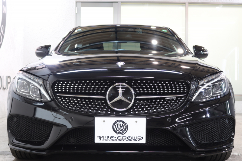 AMG Cクラス C43 4MATIC ｴｸｽｸﾙｰｼﾌﾞ&ﾚｰﾀﾞｰｾｰﾌﾃｨPKG　中期 ｷｰﾚｽｺﾞｰ 黒本革 ﾍｯﾄﾞｱｯﾌﾟD HDDﾅﾋﾞTV BT音楽 ﾌﾞﾙﾒｽﾀｰ ﾊﾞｯｸｶﾒﾗ PTS LEDﾗｲﾄ ﾊﾝｽﾞﾌﾘｰA AMG専用装備&ﾁｭｰﾆﾝｸﾞ 9AT　2年保証