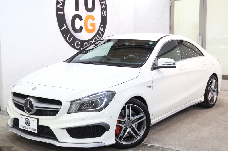 AMG CLAクラス CLA45 4MATIC ｱﾄﾞﾊﾞﾝｽﾄﾞ&ﾚｰﾀﾞｰｾｰﾌﾃｨPKG　1ｵｰﾅｰ 黒本革 HDDﾅﾋﾞTV BT音楽 harman/kardon ﾊﾞｯｸｶﾒﾗ PTS ｷｾﾉﾝ AMG専用装備&ﾁｭｰﾆﾝｸﾞ 7AT　2年保証