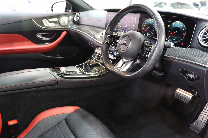 AMG Eクラス E53 4MATIC+ ｸｰﾍﾟ ｴｸｽｸﾙｰｼﾌﾞ&ﾚｰﾀﾞｰｾｰﾌﾃｨPKG　ISG搭載 後期 1ｵｰﾅｰ ｷｰﾚｽｺﾞｰ 赤/黒本革 ﾍﾞﾝﾁﾚｰﾀｰ ﾊﾟﾉﾗﾏSR HUD MBUXﾅﾋﾞTV ｽﾏﾎ連携 ﾌﾞﾙﾒｽﾀｰ 360ｶﾒﾗ PTS LEDﾗｲﾄ ﾊﾝｽﾞﾌﾘｰA AMG専用装備&ﾁｭｰﾆﾝｸﾞ 9AT 希少色ｸﾞﾗﾌｧｲﾄｸﾞﾚｰ  2年保証