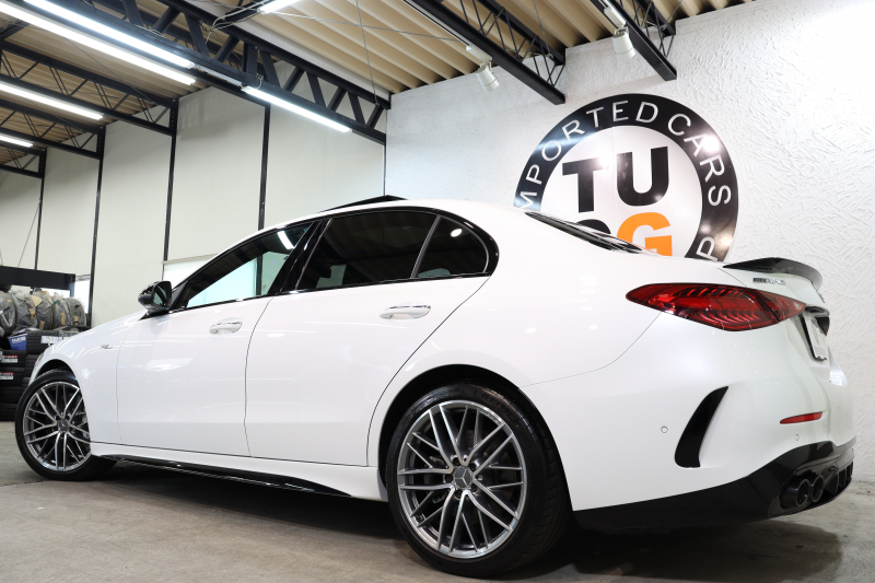 AMG Cクラス C43 4MATIC AMGﾅｲﾄ&ﾚｰﾀﾞｰｾｰﾌﾃｨPKG　BSG搭載 1ｵｰﾅｰ 黒本革 ﾍﾞﾝﾁﾚｰﾀｰ ﾊﾟﾉﾗﾏSR ﾍｯﾄﾞｱｯﾌﾟD MBUXﾅﾋﾞTV&ARﾅﾋﾞ ｽﾏﾎ連携 ﾌﾞﾙﾒｽﾀｰ 360ｶﾒﾗ PTS LEDﾗｲﾄ 自動ﾄﾗﾝｸ AMG専用装備&ﾁｭｰﾆﾝｸﾞ ﾘｱｱｸｽﾙｽﾃｱ 9AT　2年保証