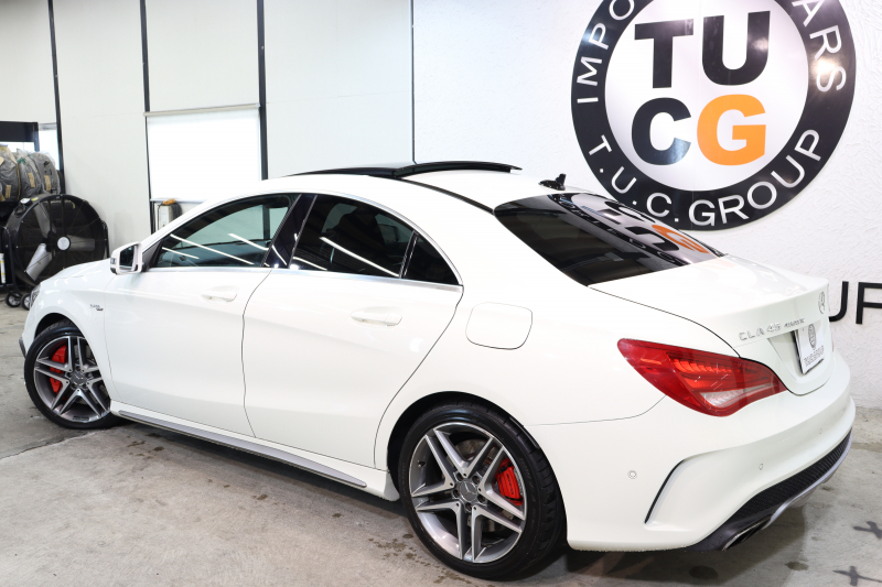 AMG CLAクラス CLA45 4MATIC AMGｴｸｽｸﾙｰｼﾌﾞ&ﾊﾞﾘｭｰ&ﾚｰﾀﾞｰｾｰﾌﾃｨPKG　黒本革 ﾊﾟﾉﾗﾏSR HDDﾅﾋﾞTV BT音楽 ﾊﾞｯｸｶﾒﾗ DSRC PTS ｷｾﾉﾝﾗｲﾄ AMG専用装備&ﾁｭｰﾆﾝｸﾞ ﾊﾟﾅﾒﾘｶｰﾅｸﾞﾘﾙ 7AT　2年保証