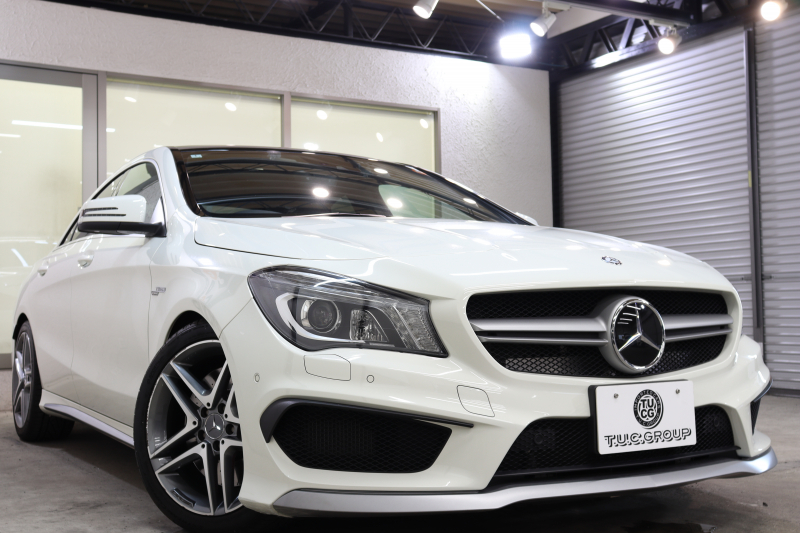 AMG CLAクラス CLA45 4MATIC AMGｴｸｽｸﾙｰｼﾌﾞ&ﾊﾞﾘｭｰ&ﾚｰﾀﾞｰｾｰﾌﾃｨPKG　1ｵｰﾅｰ 黒本革 ﾊﾟﾉﾗﾏSR HDDﾅﾋﾞTV BT音楽 ﾊﾞｯｸｶﾒﾗ DSRC PTS ｷｾﾉﾝﾗｲﾄ AMG専用装備&ﾁｭｰﾆﾝｸﾞ 7AT　2年保証