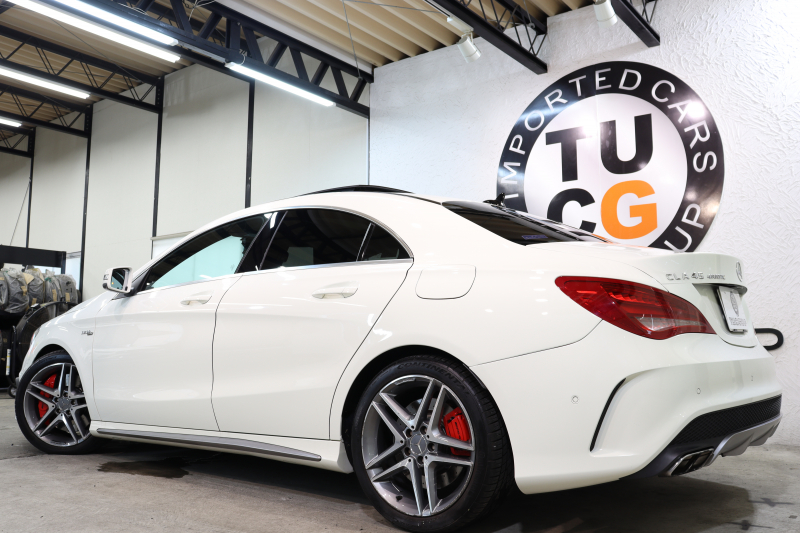AMG CLAクラス CLA45 4MATIC AMGｴｸｽｸﾙｰｼﾌﾞ&ﾊﾞﾘｭｰ&ﾚｰﾀﾞｰｾｰﾌﾃｨPKG　1ｵｰﾅｰ 黒本革 ﾊﾟﾉﾗﾏSR HDDﾅﾋﾞTV BT音楽 ﾊﾞｯｸｶﾒﾗ DSRC PTS ｷｾﾉﾝﾗｲﾄ AMG専用装備&ﾁｭｰﾆﾝｸﾞ 7AT　2年保証