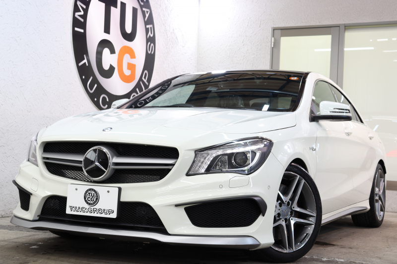 AMG CLAクラス CLA45 4MATIC AMGｴｸｽｸﾙｰｼﾌﾞ&ﾊﾞﾘｭｰ&ﾚｰﾀﾞｰｾｰﾌﾃｨPKG　1ｵｰﾅｰ 黒本革 ﾊﾟﾉﾗﾏSR HDDﾅﾋﾞTV BT音楽 ﾊﾞｯｸｶﾒﾗ DSRC PTS ｷｾﾉﾝﾗｲﾄ AMG専用装備&ﾁｭｰﾆﾝｸﾞ 7AT　2年保証